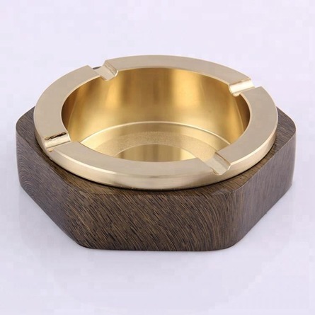  Ashtray Zinc Alloy Promotional Metal Hexagon