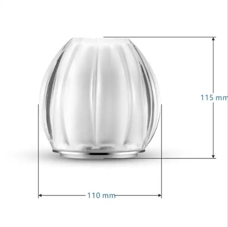  Vivacio Sfera Crystal Glass Table Lamp Cordless