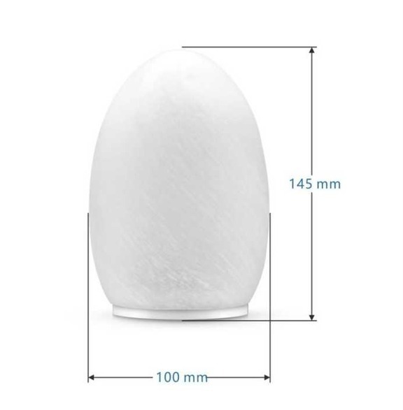  Vivacio Tamago Egg Shaped Cordless Table Lamp Crystal Glass