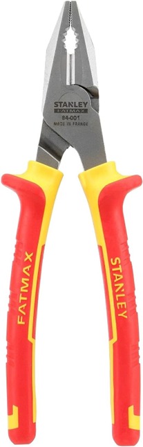  Stanley Combination Maxsteel VDE Pliers, Red/Yellow