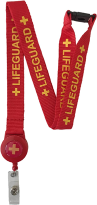 Lifeguard Lanyard 20mm with Safety Breakaway and Integrated Badge Reel