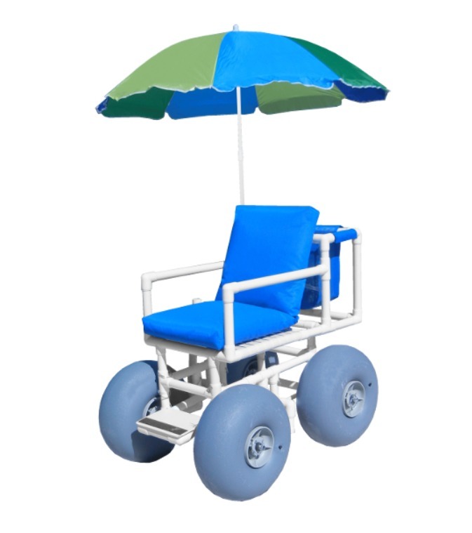 PVC Beach Wheelchair with Large Sand Tires